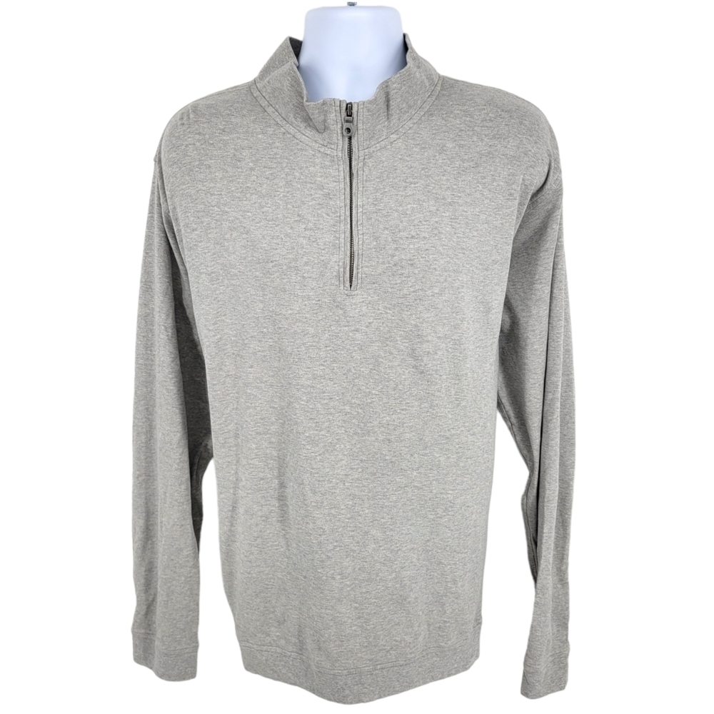 Mountain Khakis 100% Cotton‎ Mens Quarter Zip Gray Outdoor Hiking Sweater XXL